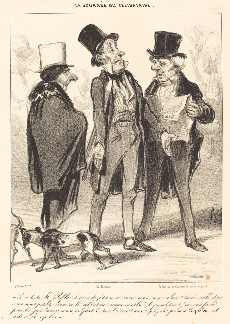 No Doubt Mr. Riflot the Right... by Honoré Daumier