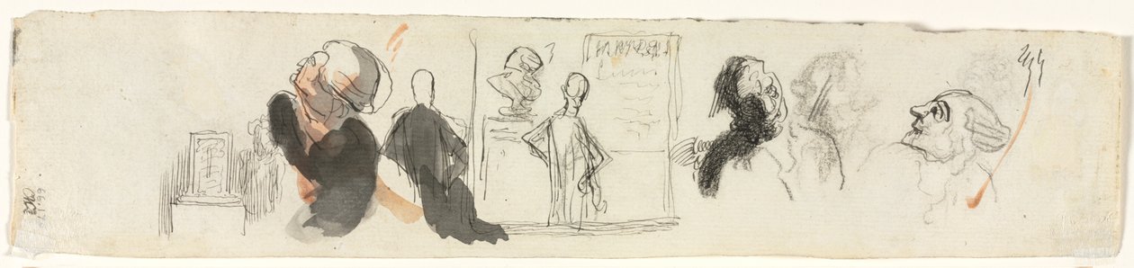 Sketches of Various Figures, Third Quarter 19th Century by Honoré Daumier