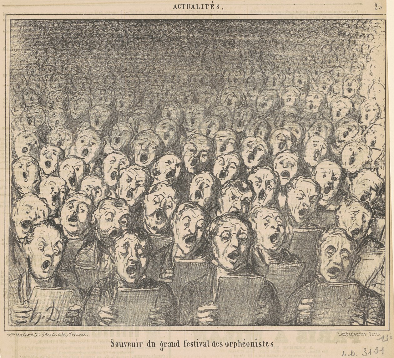 Souvenir of the Great Festival of the Orpheonists by Honoré Daumier