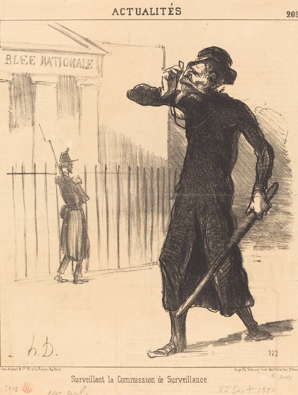 Supervising the Surveillance Commission by Honoré Daumier