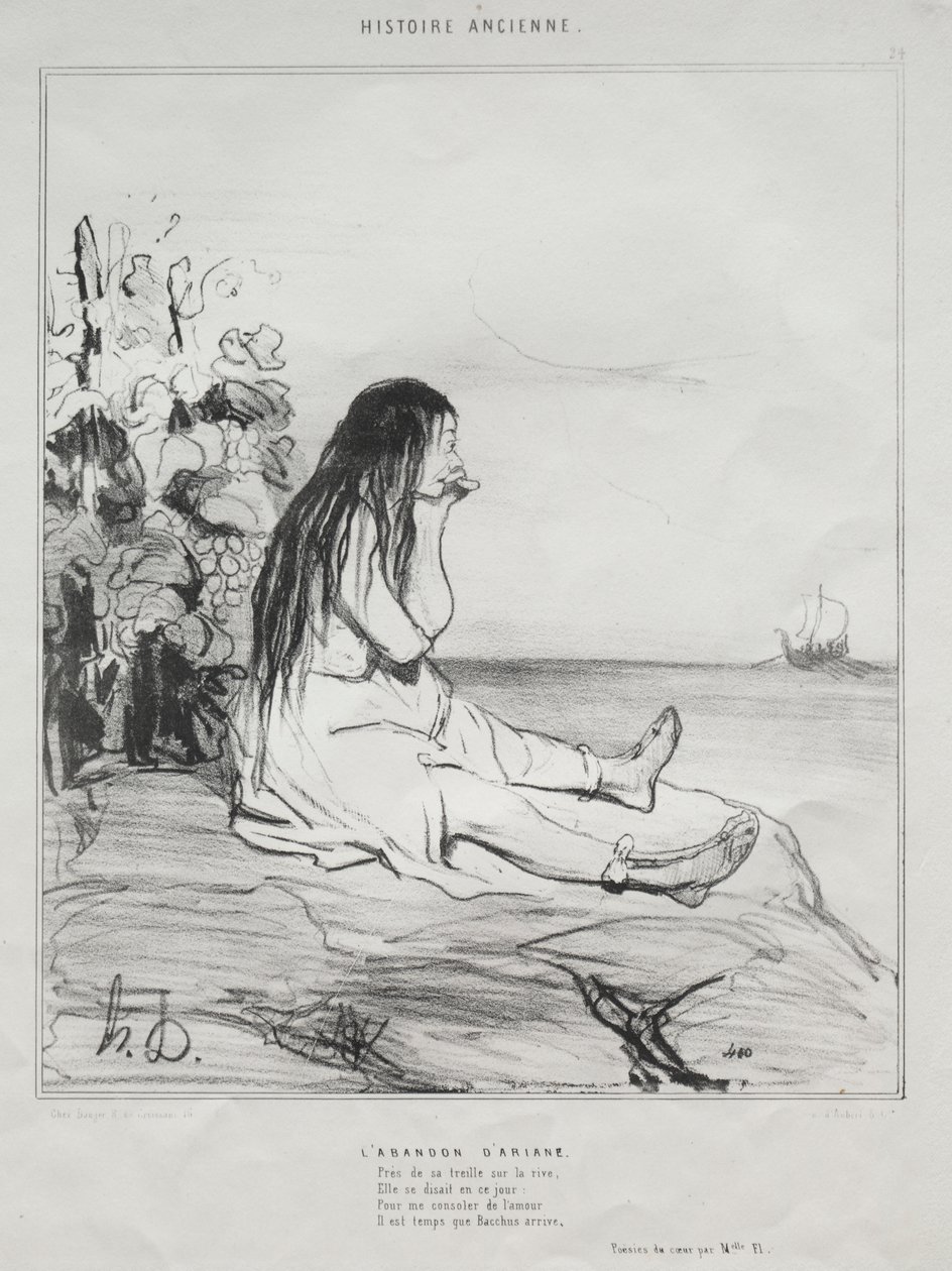 The Abandonment of Ariadne by Honoré Daumier