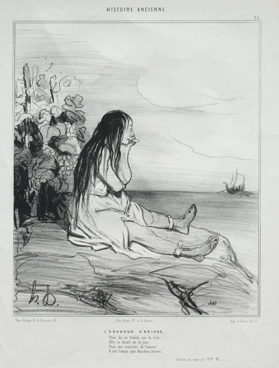 The Abandonment of Ariadne by Honoré Daumier