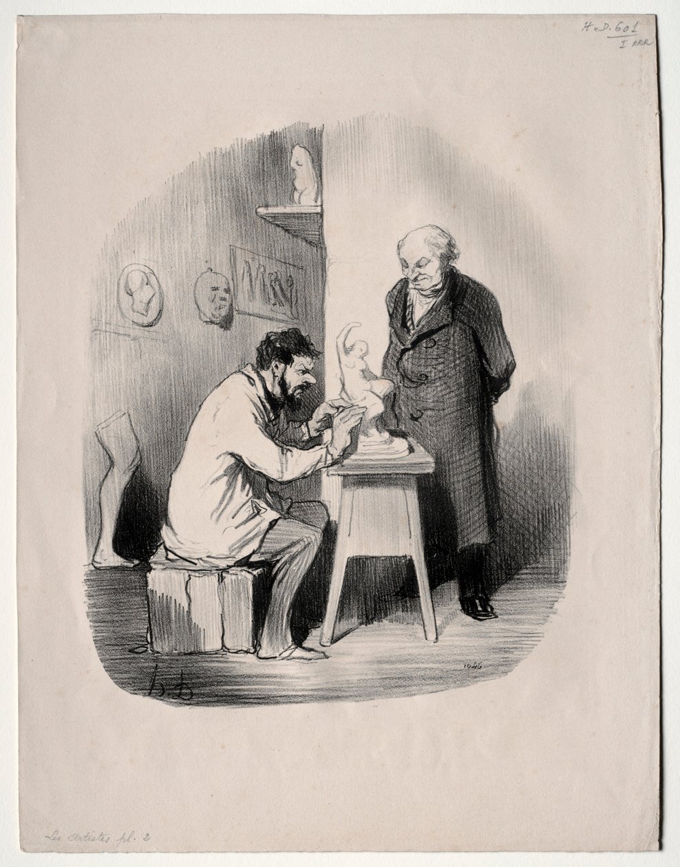 The Artists, Plate 2: You Must Model Me in This Manner One Day by Honoré Daumier