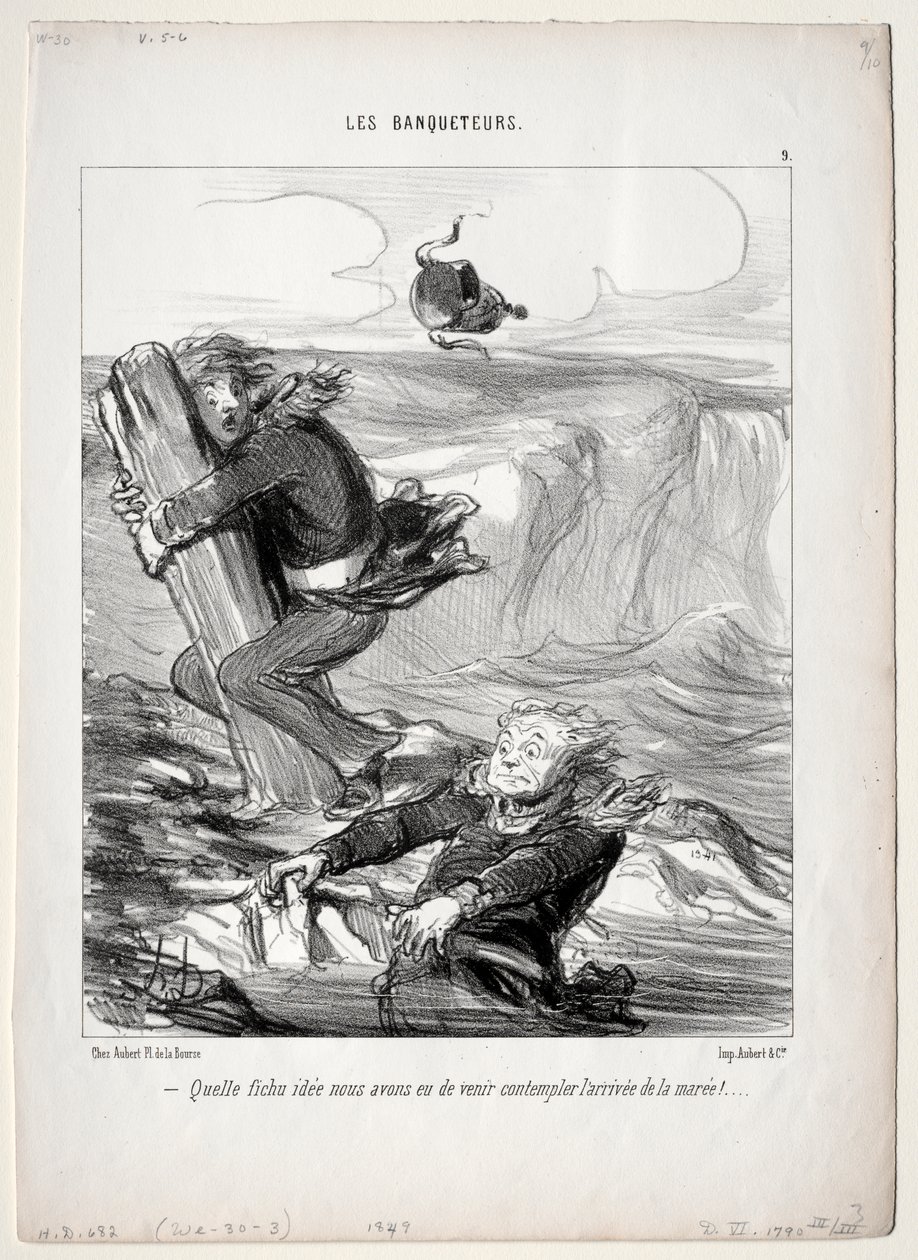 The Banqueters, plate 9: What a pitiful idea we have... by Honoré Daumier