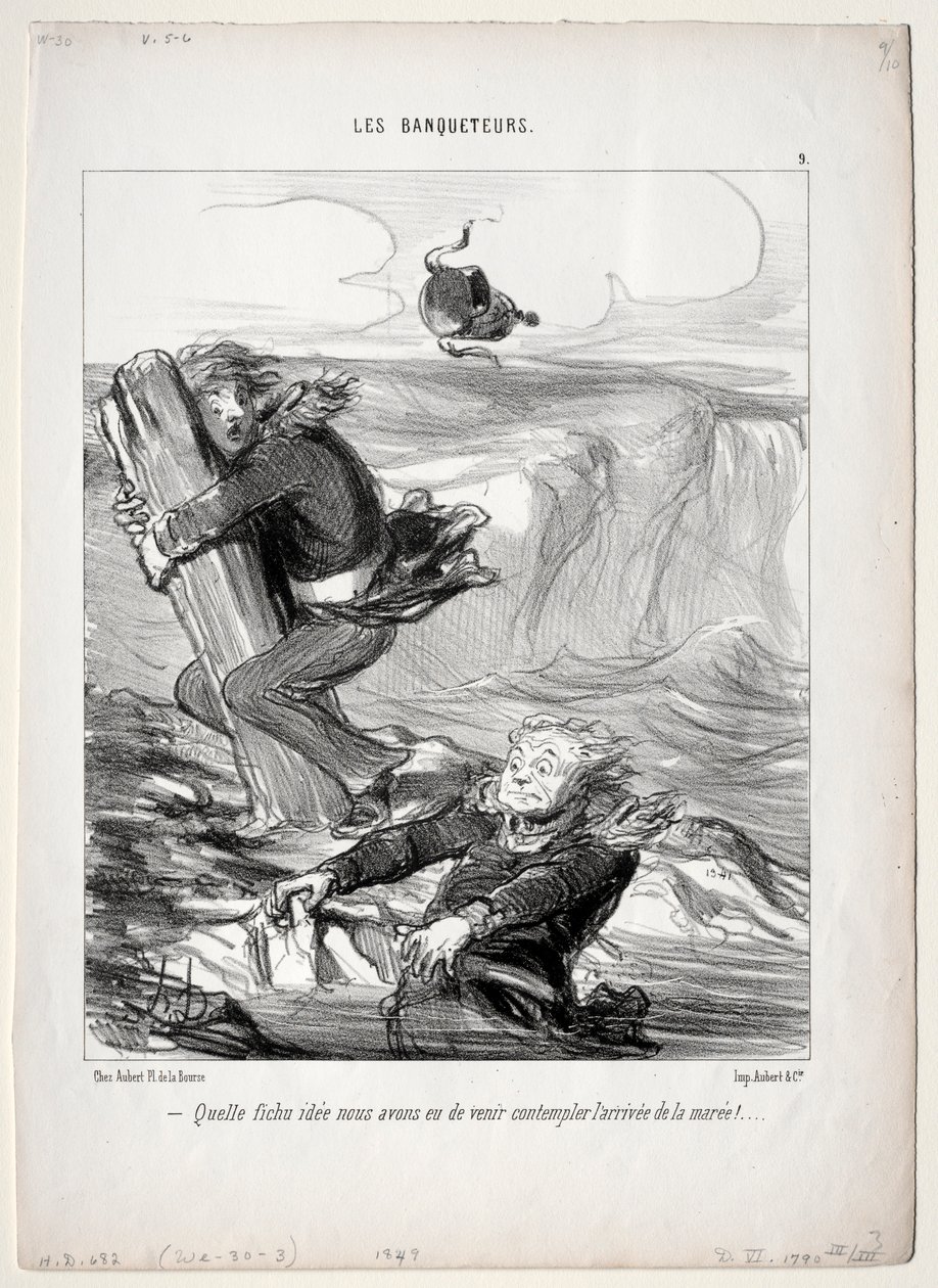 The Banqueters, plate 9: What a pitiful idea we have... by Honoré Daumier