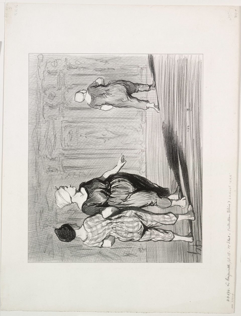 The Bathers, Plate 15: It is Her Again, a Pretty Fashion, Madame Coquardeau! by Honoré Daumier