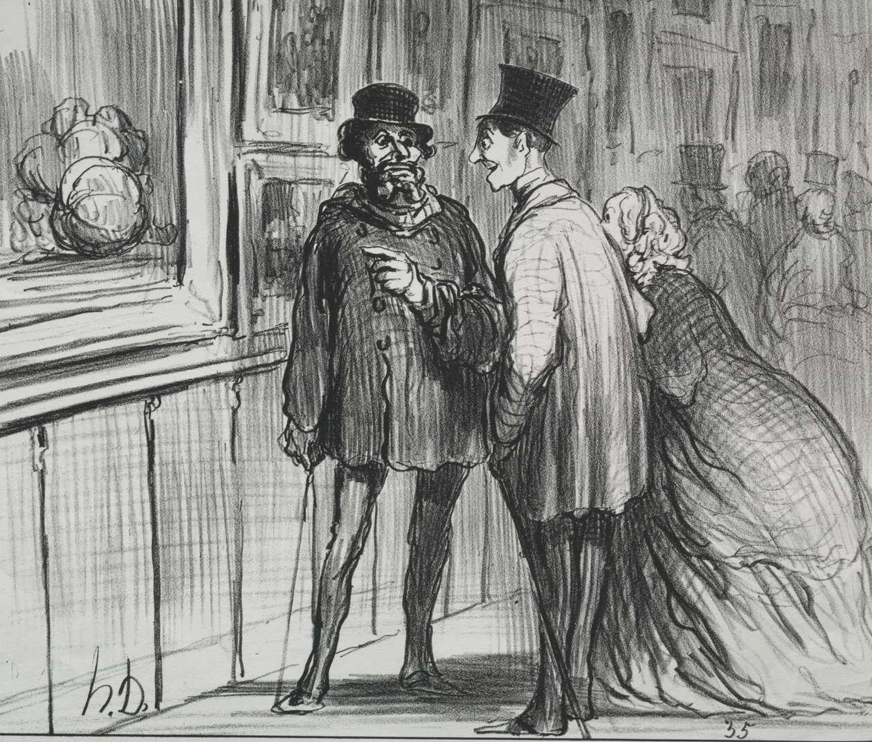 The Exhibition of 1859 Plate 8: The Painter Who Had a Painting Refused, 1859 by Honoré Daumier