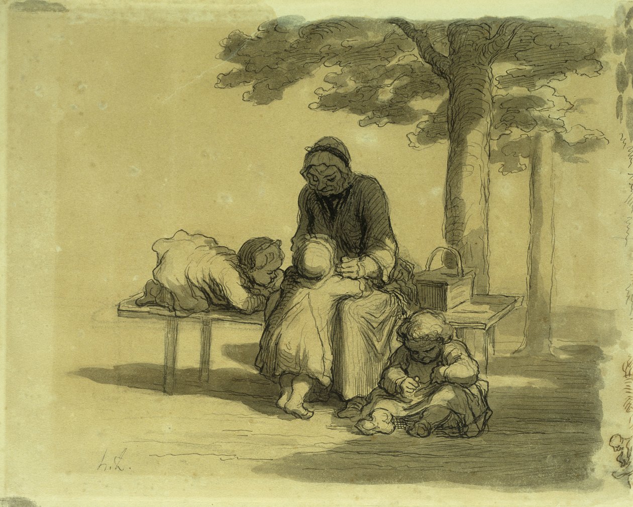 The Grandmother by Honoré Daumier