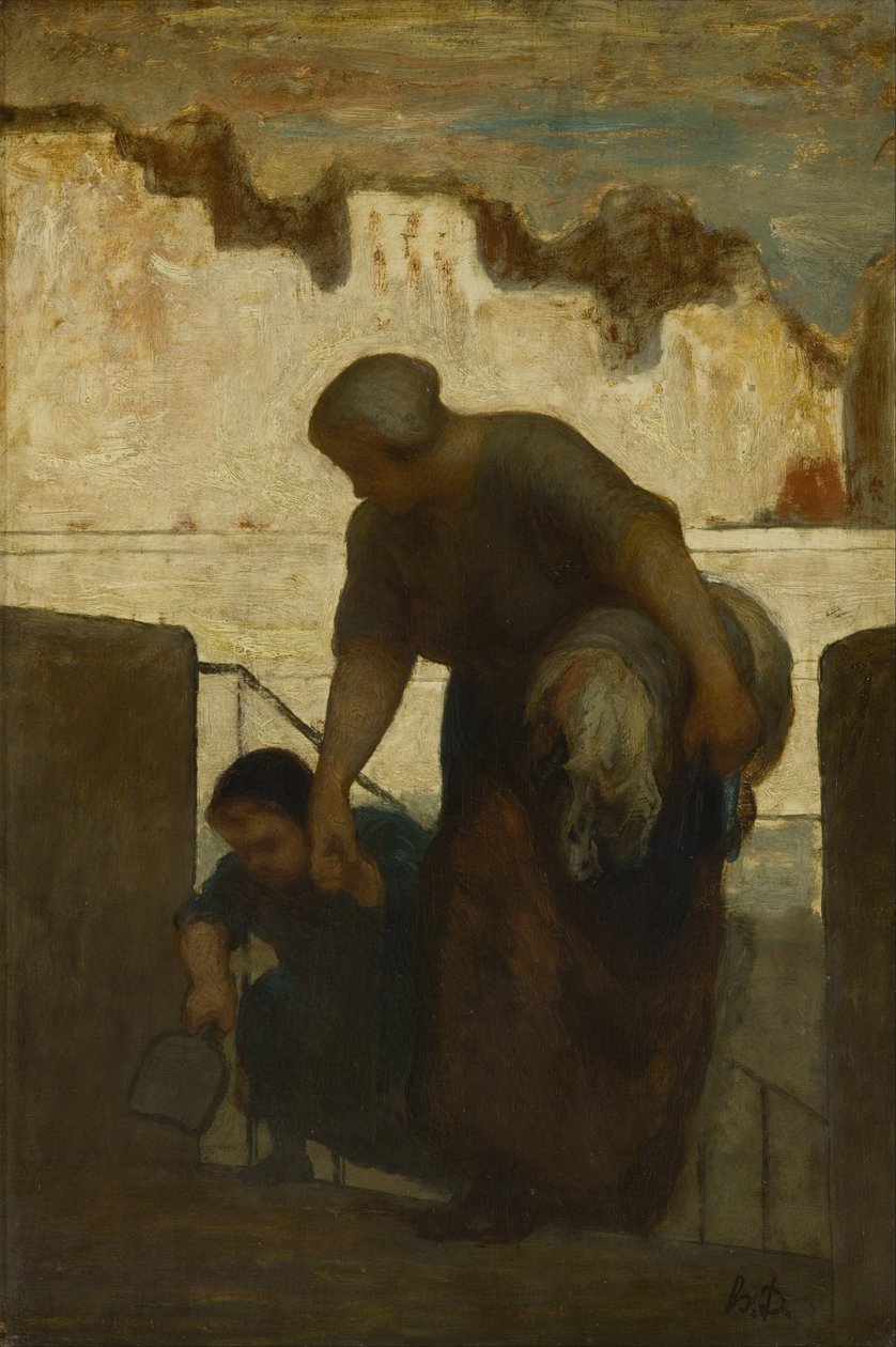 The Laundress by Honoré Daumier