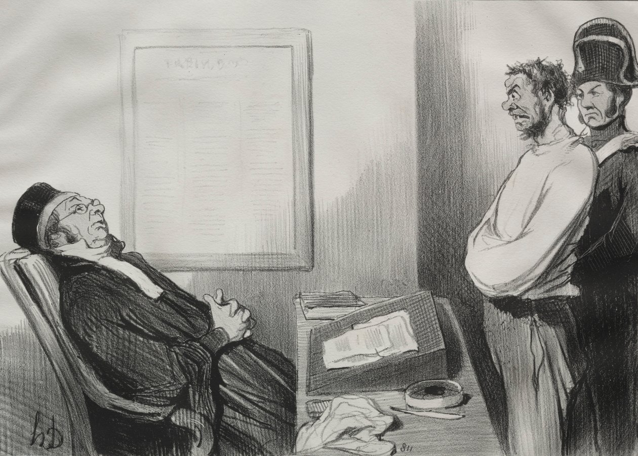 The Men of Justice, Plate 15: You Were Hungry...That Is Not a Reason... by Honoré Daumier