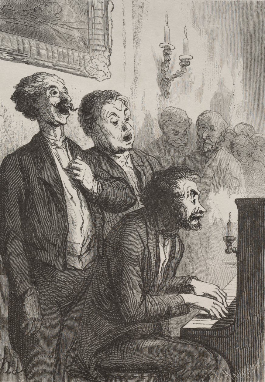The Singers in the Salon by Honoré Daumier