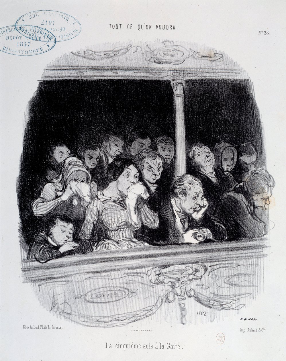 The Fifth Act at the Gaite by Honoré Daumier