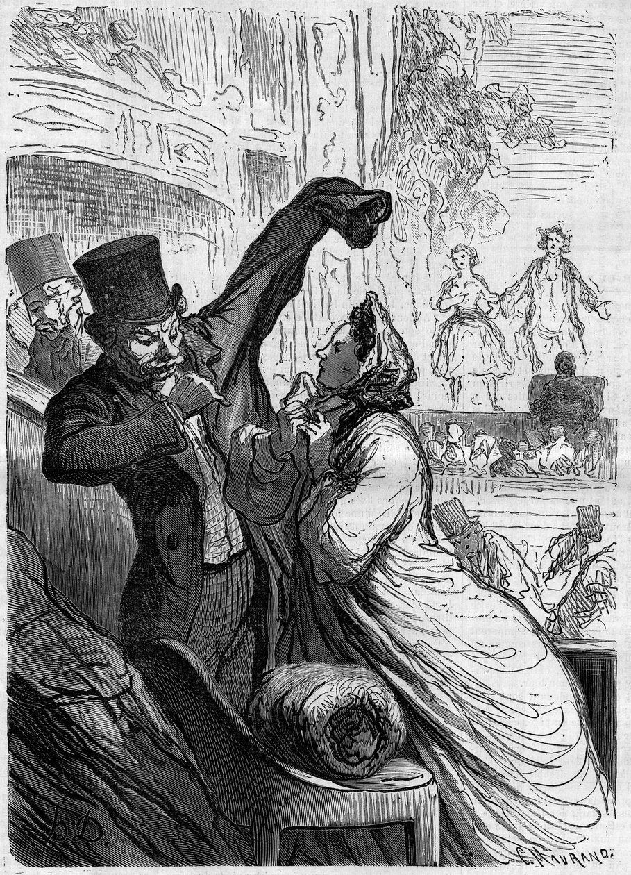 The final verse. Cartoon by Honore Daumier (1808-1879). Engraving in 