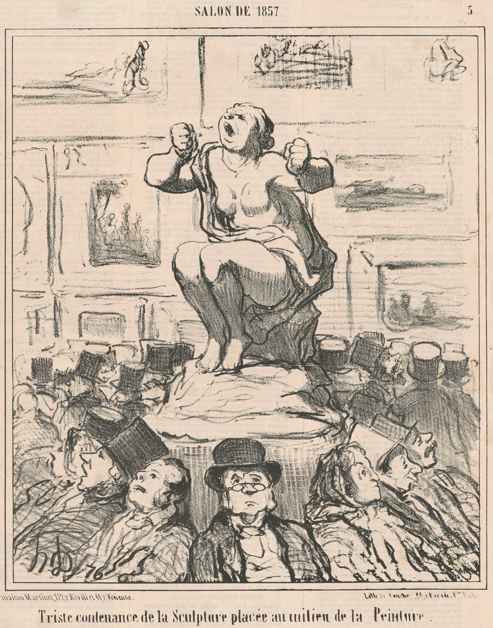 Sad Expression of the Sculpture... by Honoré Daumier