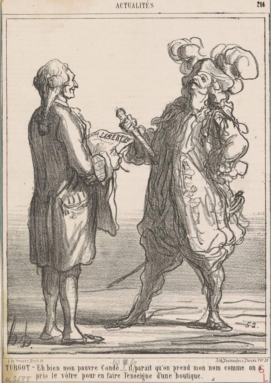 Turgot -- Well, my poor Condé... by Honoré Daumier