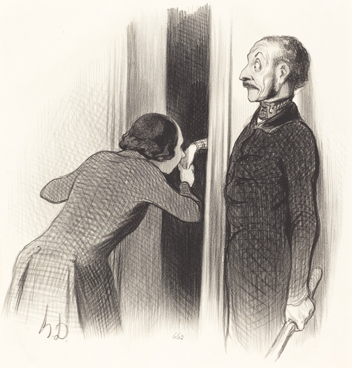 A Too Happy Lover by Honoré Daumier