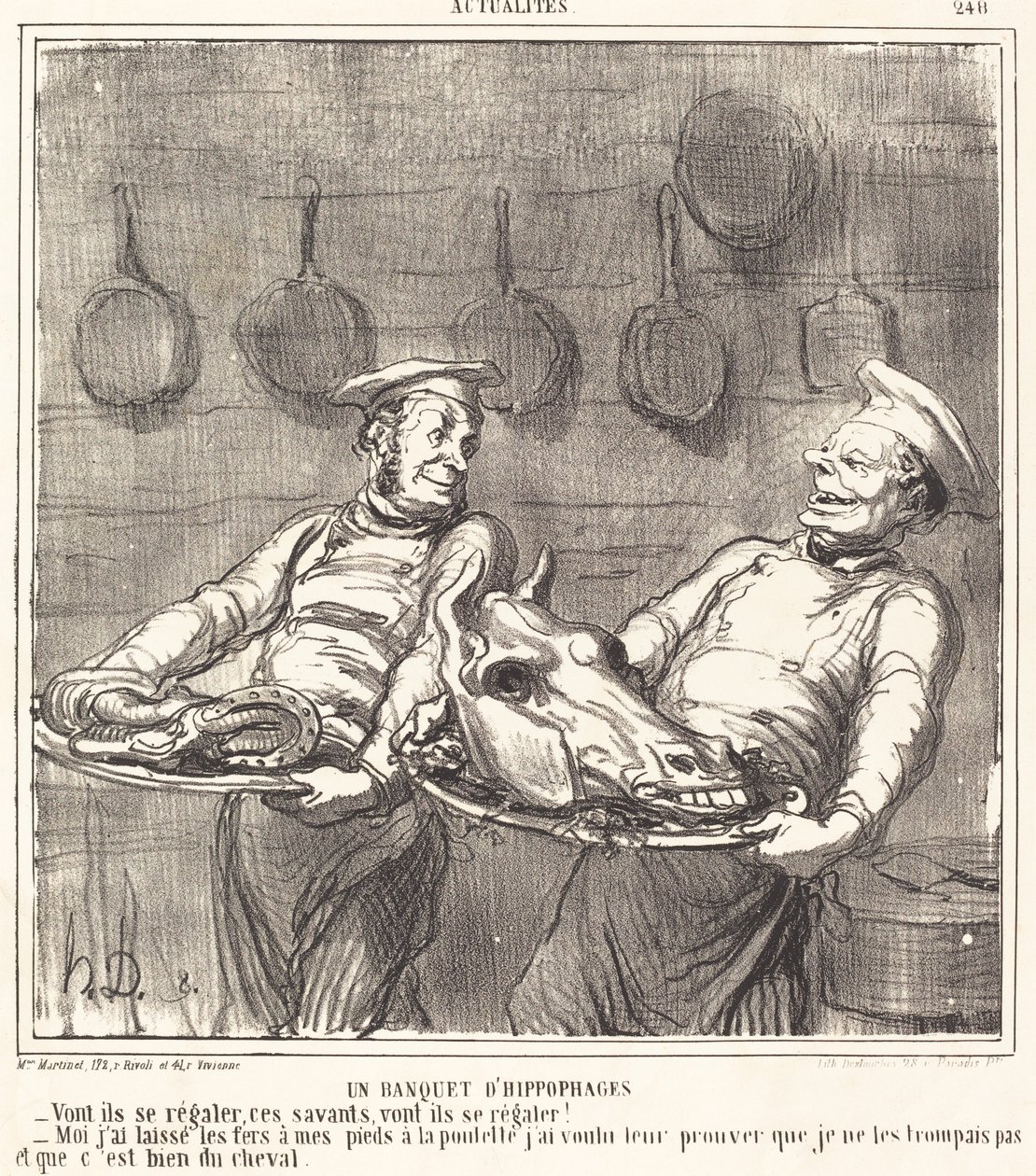 A Banquet of Horse-Eaters by Honoré Daumier