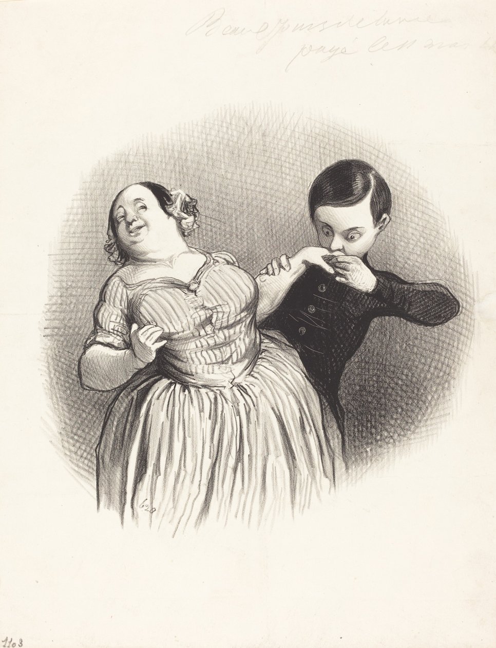 A Gallant Beginning by Honoré Daumier