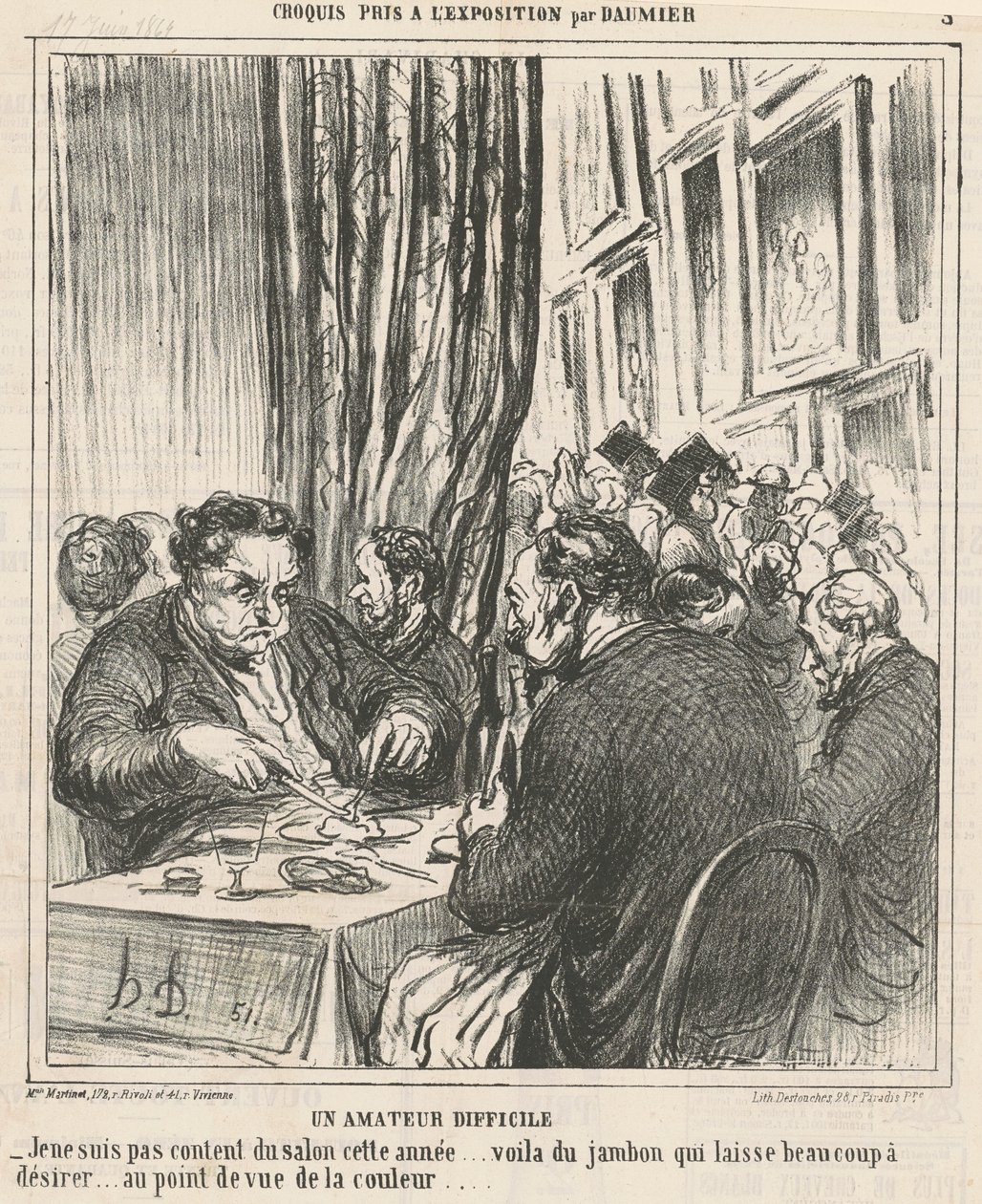 A Difficult Amateur by Honoré Daumier