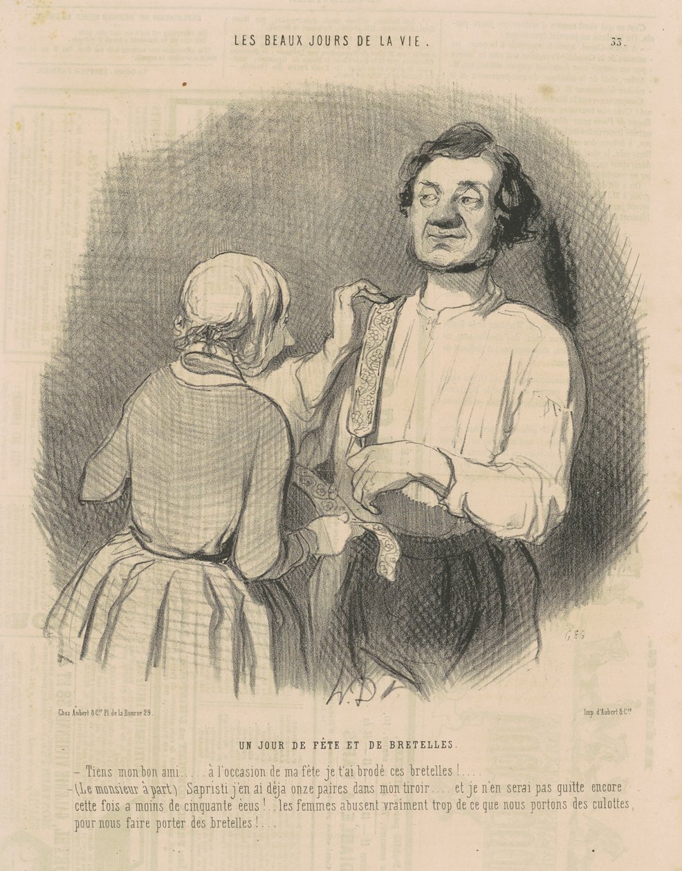 A Day of Celebration and Suspenders by Honoré Daumier