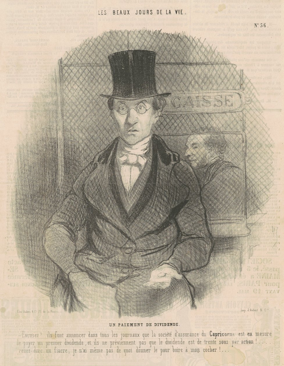 A Dividend Payment by Honoré Daumier