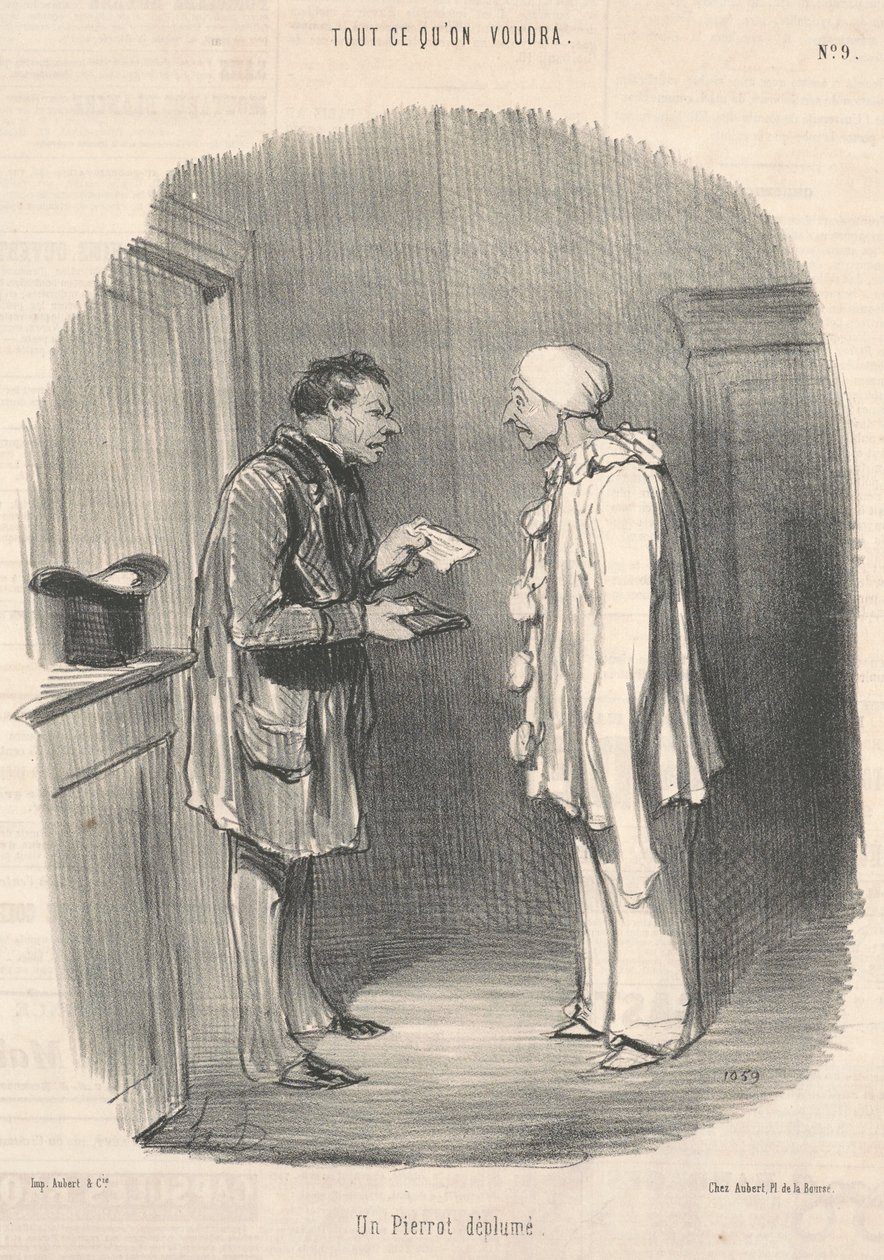 A Plucked Pierrot by Honoré Daumier