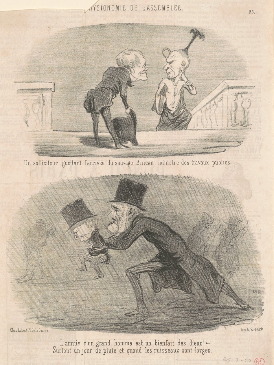 A Solicitor Watching ... Bineau! by Honoré Daumier