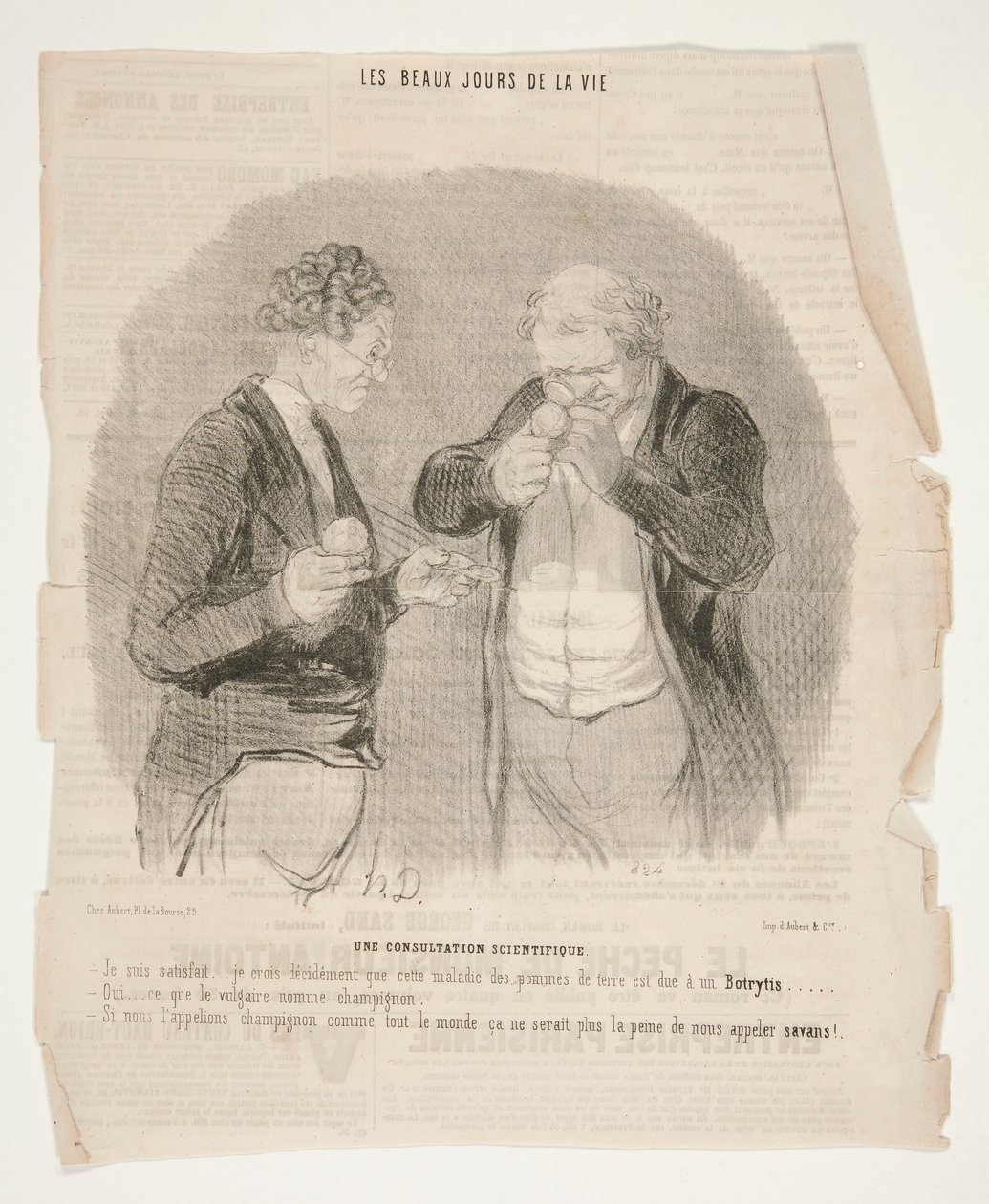 A Scientific Consultation, from Les Beaux Jours de la Vie by Honoré Daumier