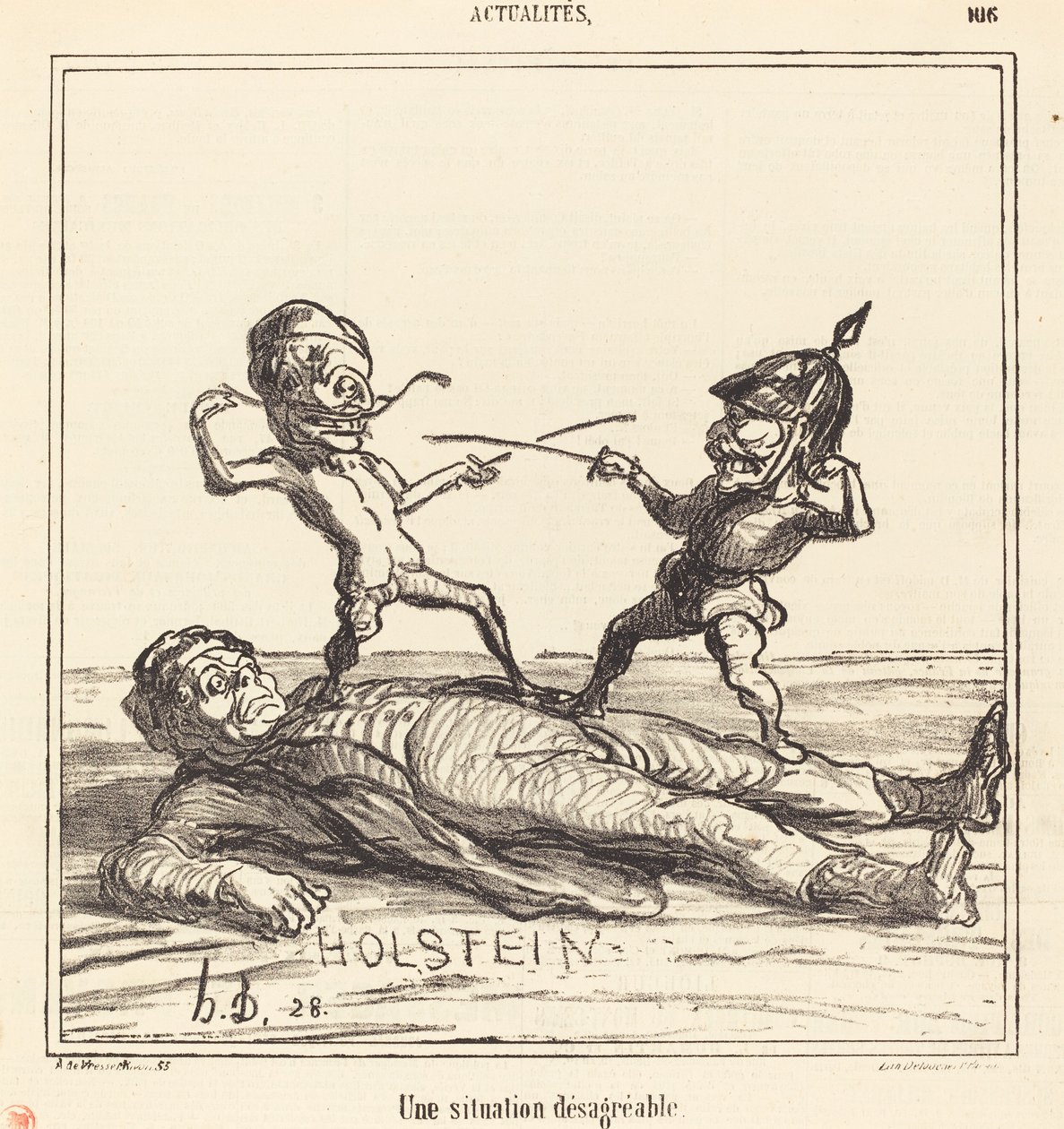 An Unpleasant Situation by Honoré Daumier