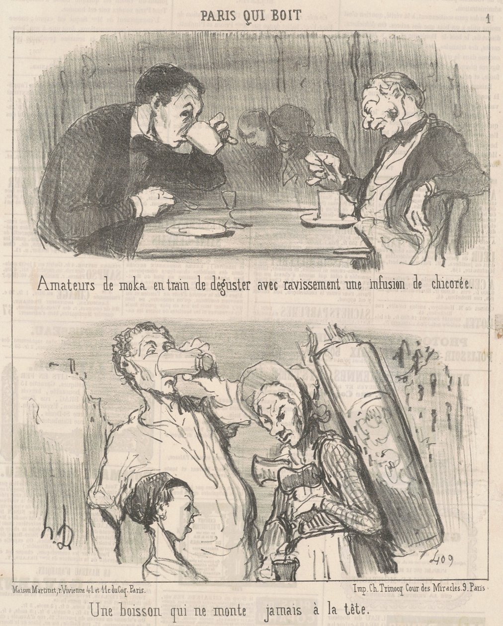 A Drink That Never Goes to Your Head by Honoré Daumier