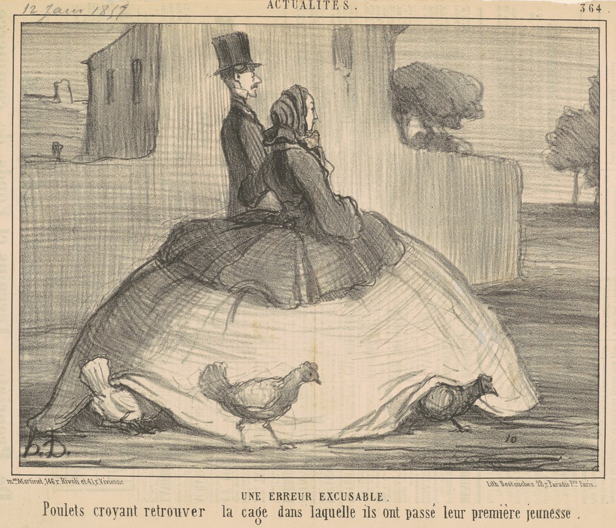 An Excusable Error by Honoré Daumier