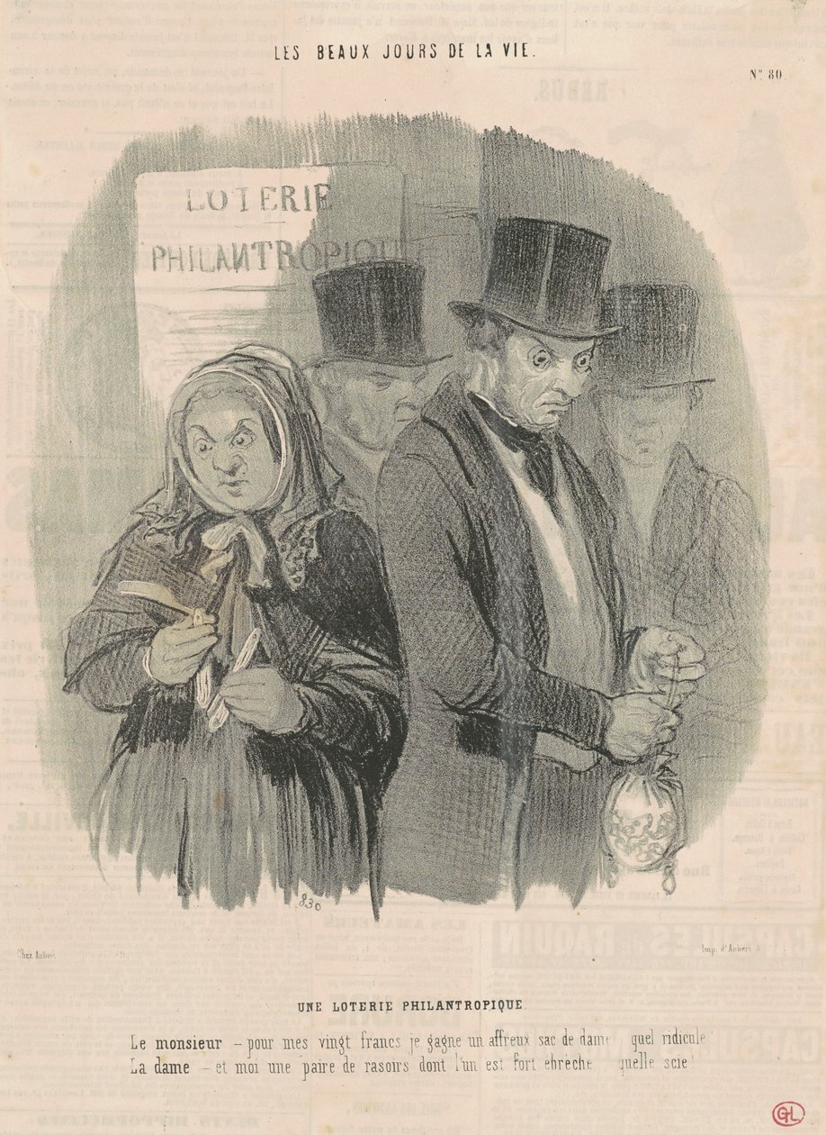 A Philanthropic Lottery by Honoré Daumier