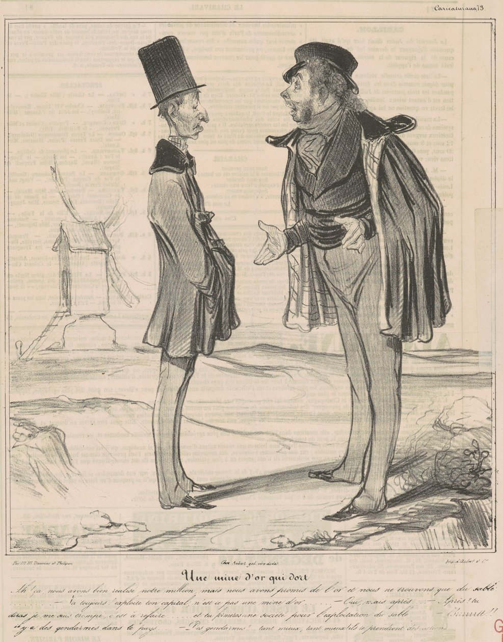 A Sleeping Gold Mine by Honoré Daumier