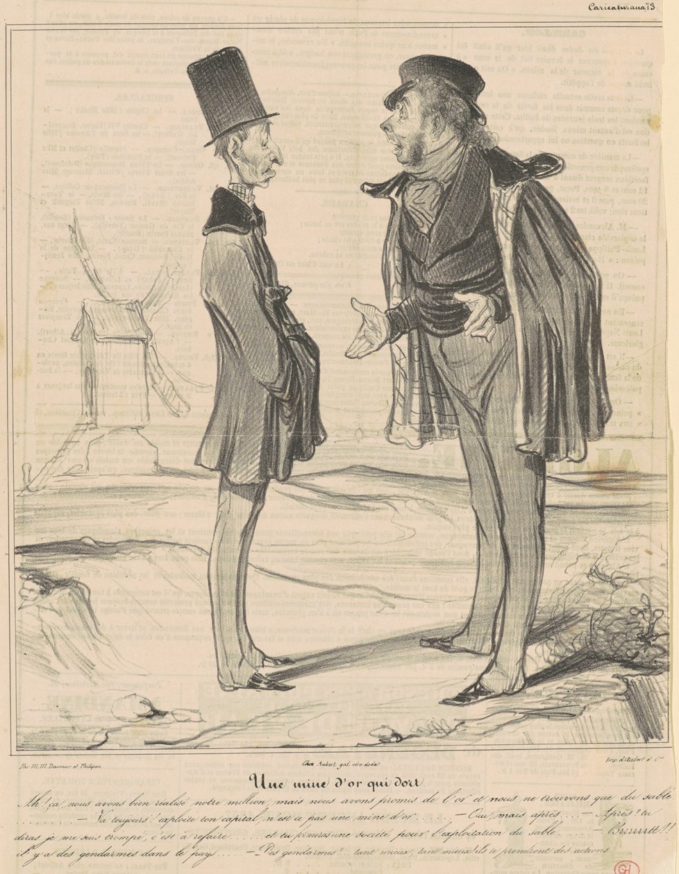 A Sleeping Gold Mine by Honoré Daumier