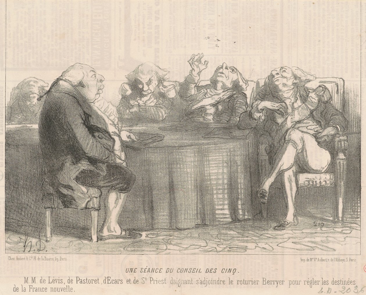 A Session of the Council of Five by Honoré Daumier