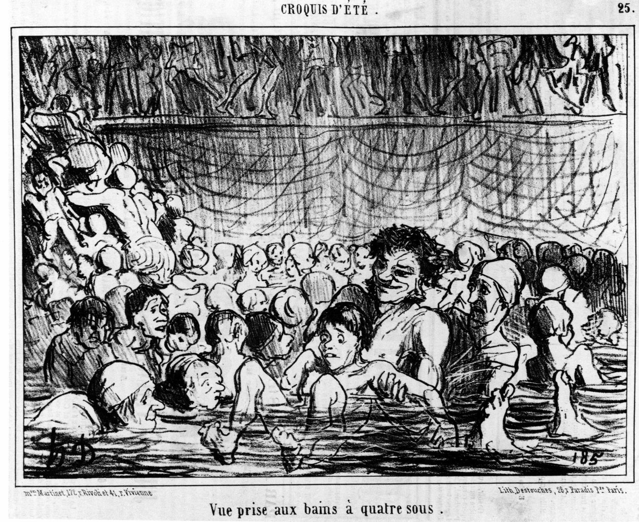 View taken from the four-sub baths: illustration from 