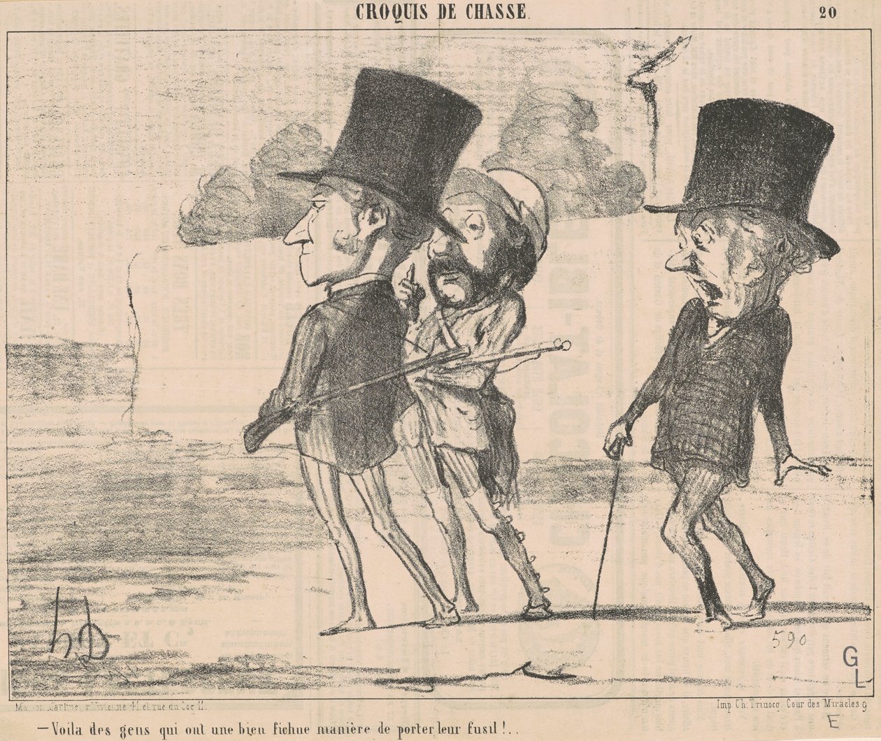 Here are people with a... damn manner... by Honoré Daumier