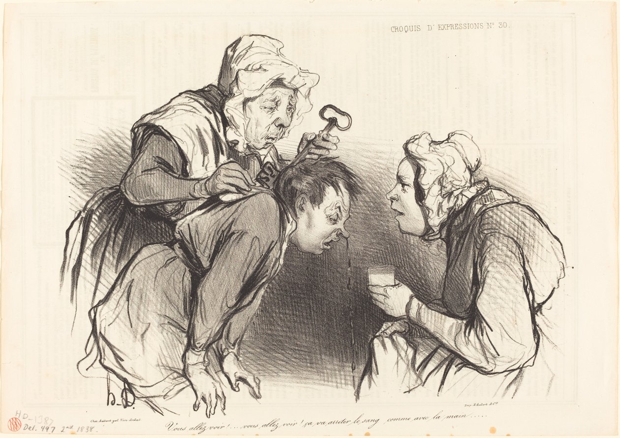 You will see!... it will stop the blood... by Honoré Daumier