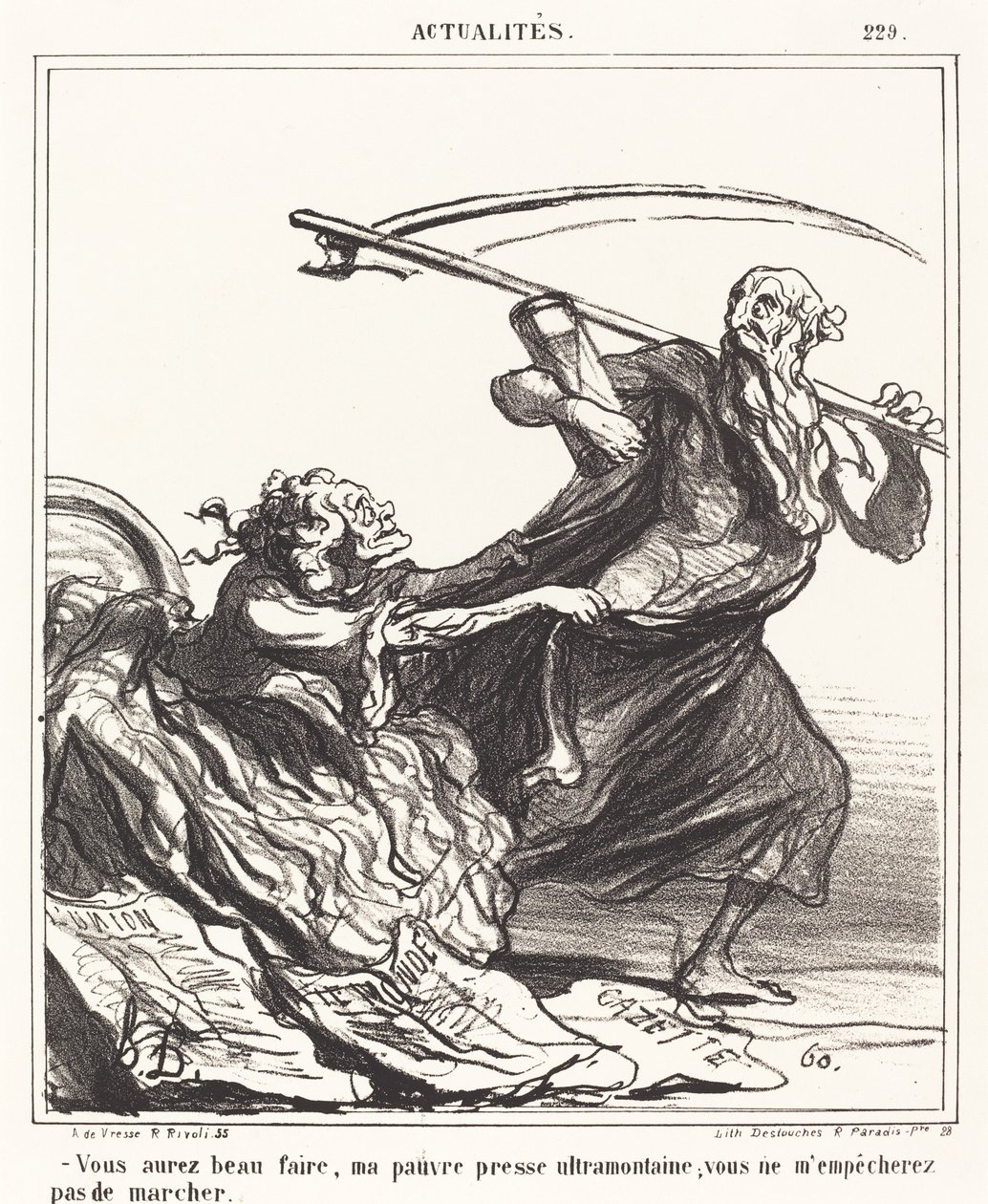 You will do well, my poor press... by Honoré Daumier