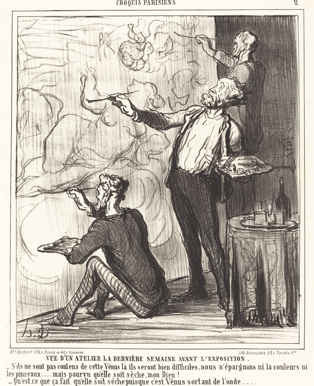 View of a Workshop... Before the Exhibition by Honoré Daumier