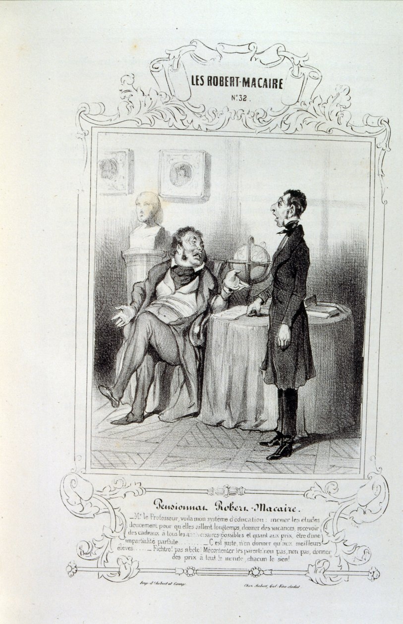 Illustrations about Ideas and Legends Philipon under the Title Les Cent and Robert Macaire by Honoré Daumier