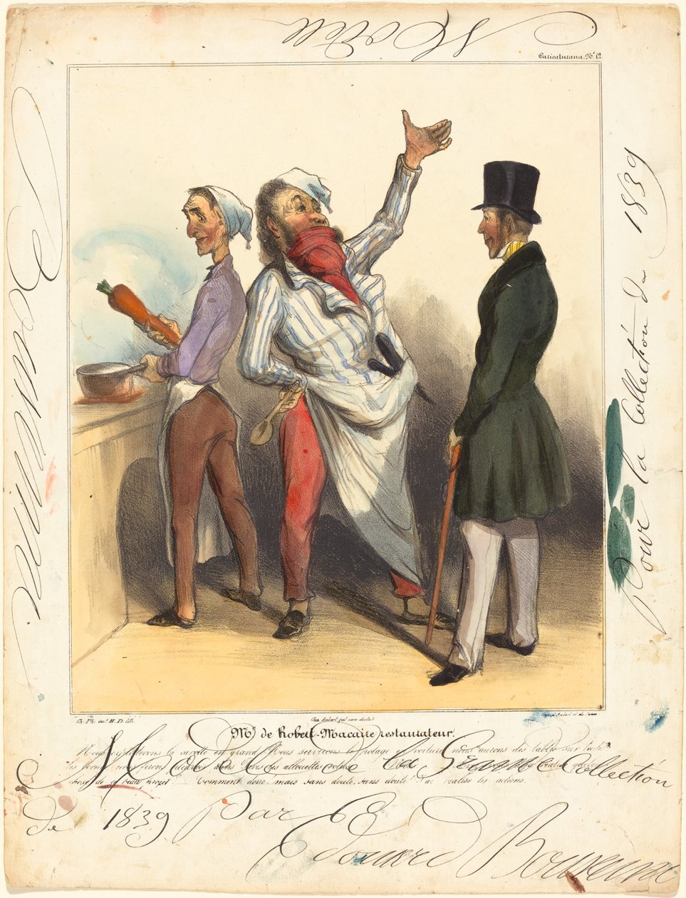 Mr. de Robert Macaire Restaurateur by Honoré Daumier and Edouard Bouvenne