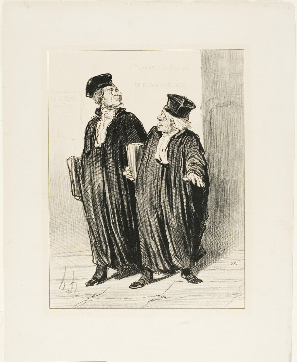 Finally We Obtained the Division of Property Between Husband and Wife... About Time, There Was No More Money Left to Divide, plate 3 from Les Avocats Et Les Plaideurs by Honoré Victorin Daumier
