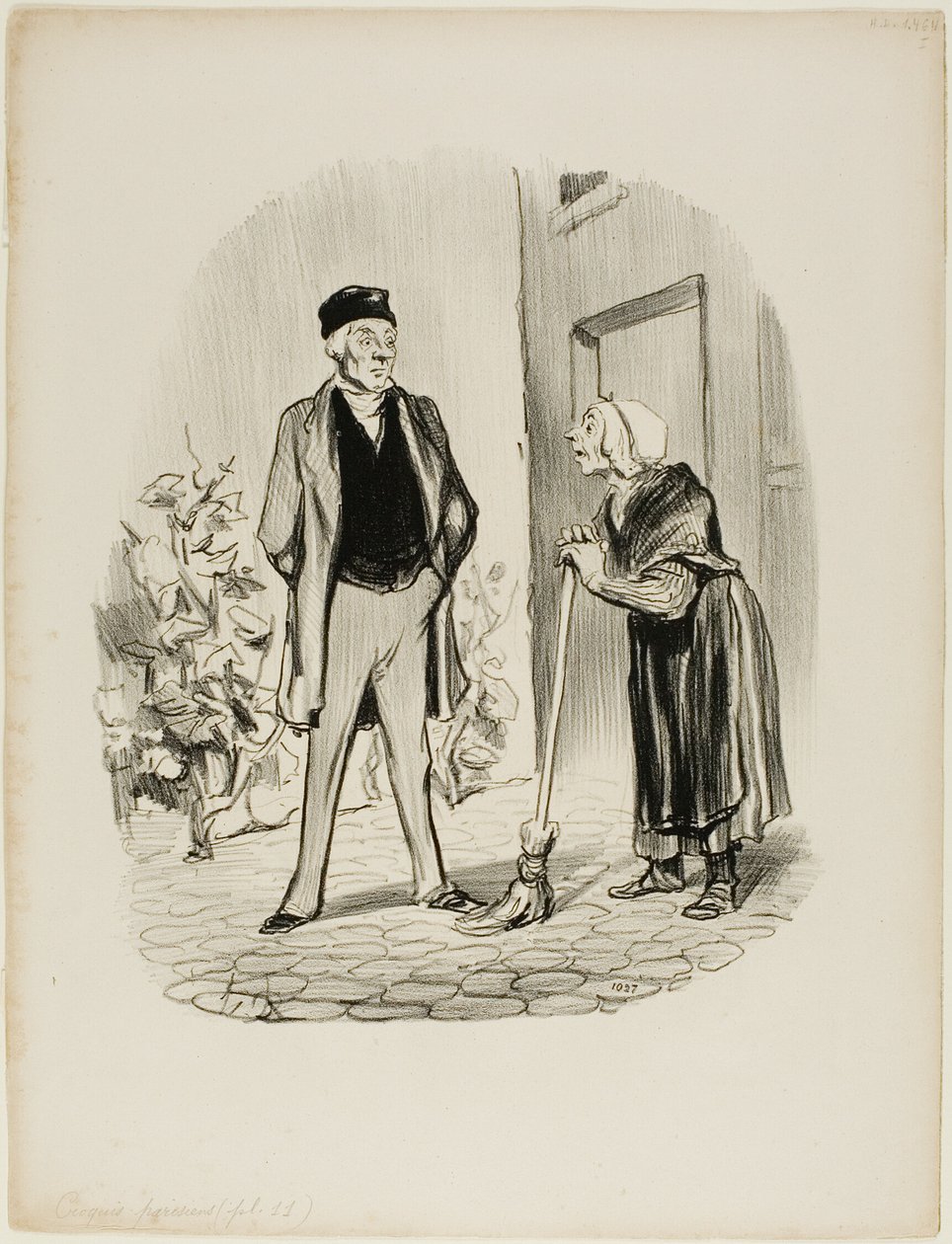 "- How are you feeling today, Mr. Chapolard?" by Honoré Victorin Daumier