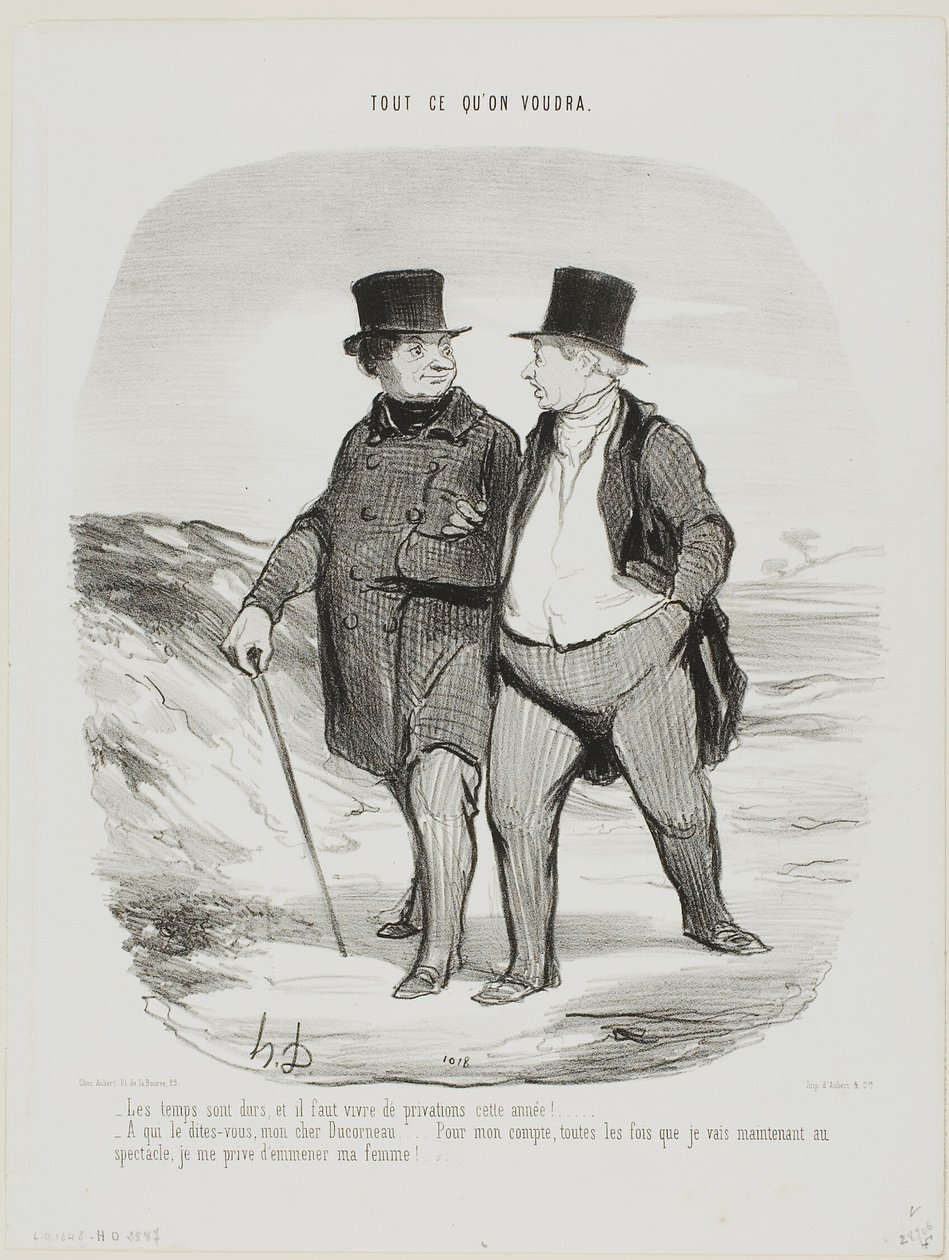 Times Are Difficult, Plate 2 from Tout Ce Qu