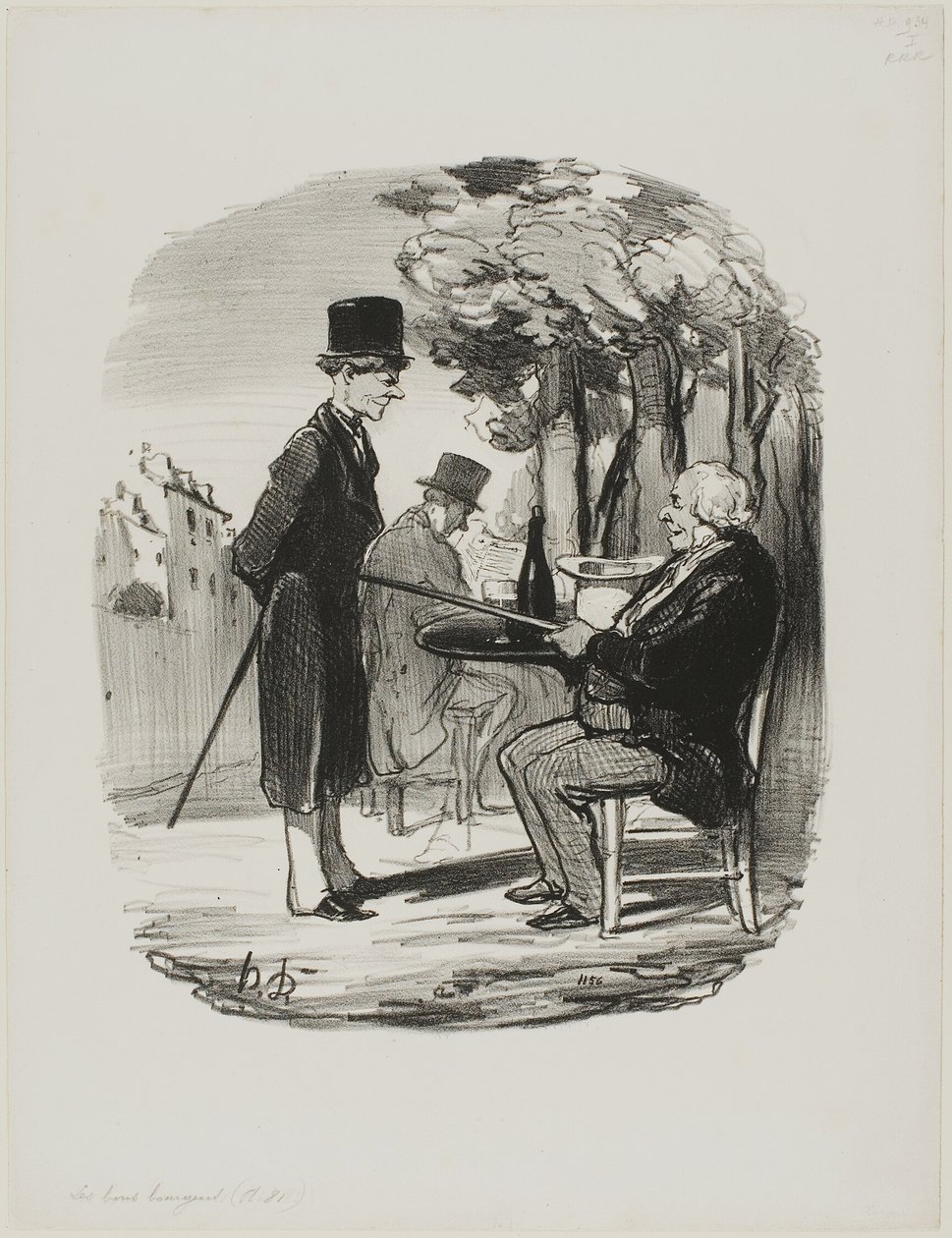 You Are Not Having Your Bottle of Beer, Plate 81 from The Good Bourgeois by Honoré Victorin Daumier