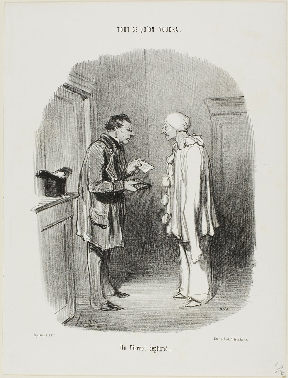 A Plucked Pierrot, Plate 9 from Tout Ce Qu