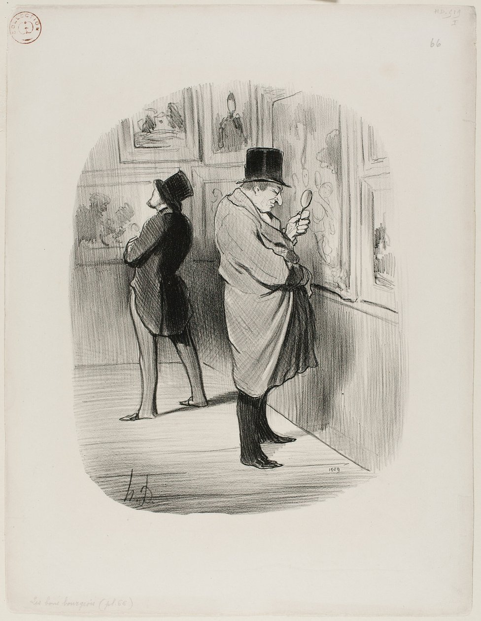A True Art Lover, Plate 66 from The Good Bourgeois by Honoré Victorin Daumier