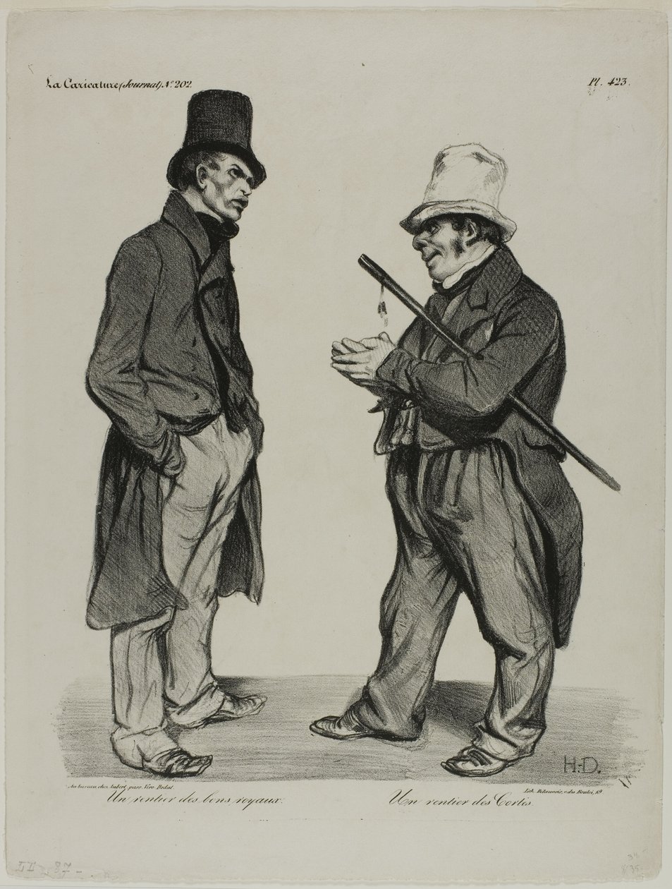 An Investor of Spanish Cortes Bonds. An Investor of Spanish Government Bonds, plate 423 by Honoré Victorin Daumier