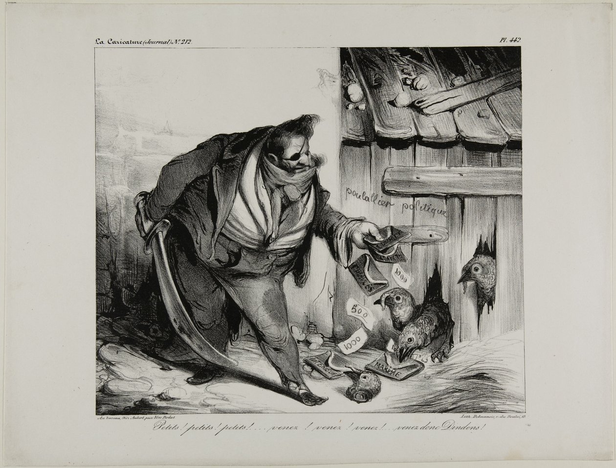 Come Here Little Chick, Plate 442 by Honoré Victorin Daumier